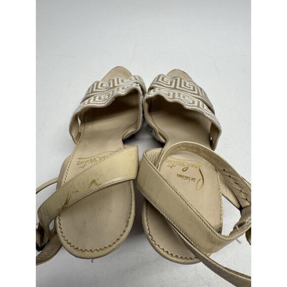 Christian Louboutin Jordi Ankle Strap Sandals Beige Heels 38.5 /US 8 - Picture 8 of 16